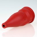 PVC Schutzkontakt-Kupplung Gummikupplung rot 250V/16A spritzwassergesch&uuml;tzt IP44