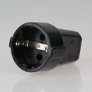 Schutzkontakt-Kupplung schwarz 250V/16A Bakelit Optik