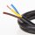 PVC Lampenkabel Elektro-Kabel Stromkabel Rundkabel schwarz 3-adrig, 3x0,75mm&sup2; H03 VV-F