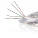 PVC Lampenkabel Elektro-Kabel Stromkabel Rundkabel transparent 5-adrig, 5x0,75mm&sup2;