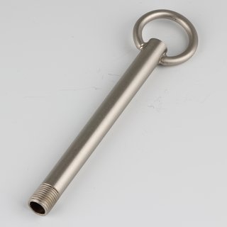 Pendelrohr Aufh&auml;ngerohr mit Ring edelstahloptik 120mm Ringdurchmesser 30mm