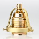 Lampenschirm Lampen Glashalter 62x57mm aus Messingblech roh f&uuml;r alle E14 und E27 Fassungen geeignet