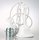 E27 Lampen Kettenpendel wei&szlig; 1m lang mit Metall Baldachin Tulpenform