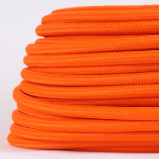 Textilkabel Stoffkabel orange 3-adrig 3x0,75 Gummischlauchleitung 3G 0,75 H03VV-F textilummantelt