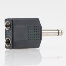 Audio Adapter Klinkenstecker 6.3 mm Mono auf 2x 6.3mm...