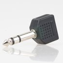 Audio Adapter Klinkenstecker 6.3 mm Stereo auf 2x3.5mm...