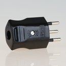 Lampen Schutzkontakt-Stecker schwarz f&uuml;r die Schweiz 3-polig 10A/250V