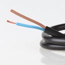 PVC Lampenkabel Elektro-Kabel Stromkabel Rundkabel schwarz 2-adrig, 2x0,75mm&sup2; H03 VV-F