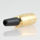 XLR Mikrofon-Stecker 3 polig mit Zugentlastung goldfarben