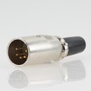 XLR Mikrofon-Stecker 5 polig mit Zugentlastung